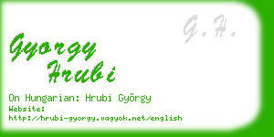 gyorgy hrubi business card